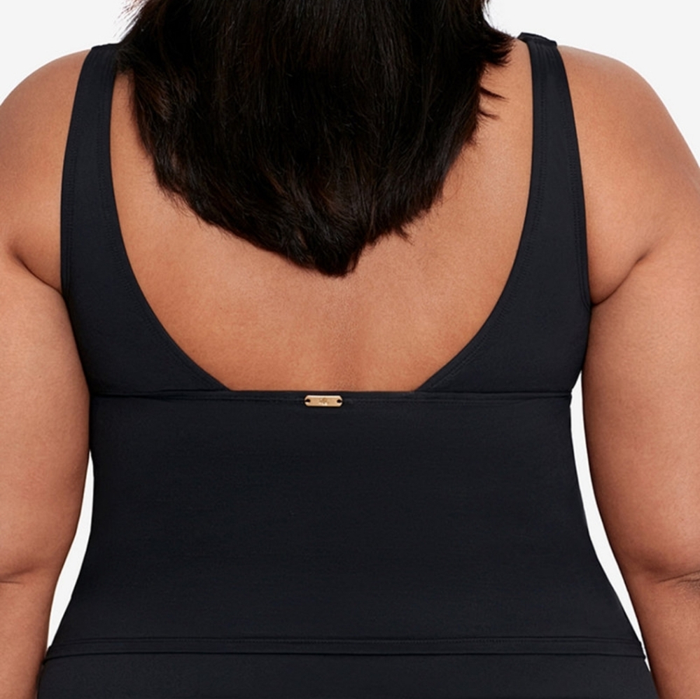 NWT RALPH LAUREN | Slimming Ruffled Tankini Top - Picture 3 of 12